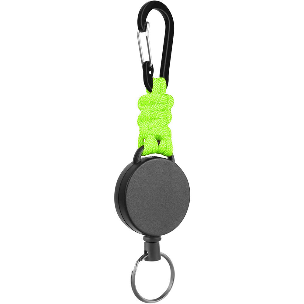 Wholesale Macaron Color Rebound Colorful Umbrella Rope Braided Telescopic Keychain